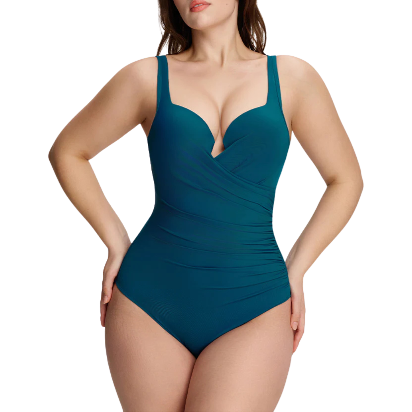 Solia Contour V-Neck One-Piece Swimsuit